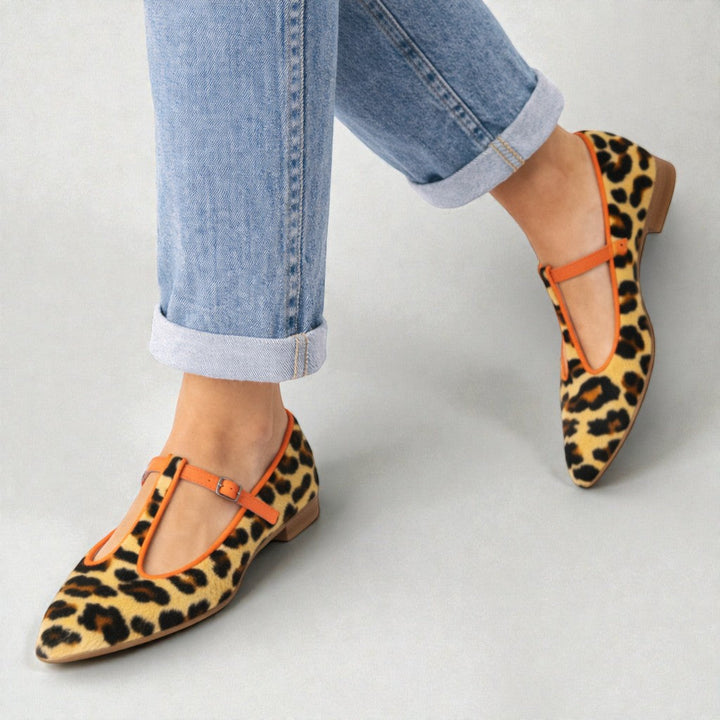 Lulu™ | Leopard T-Strap Flats