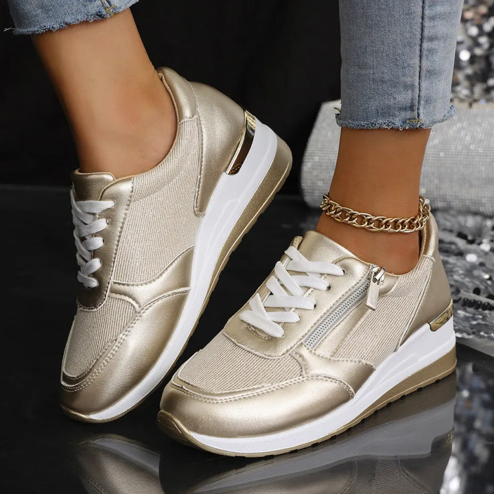 Kyra™ | Orthopedic Sneakers with Laces and Side Zipper