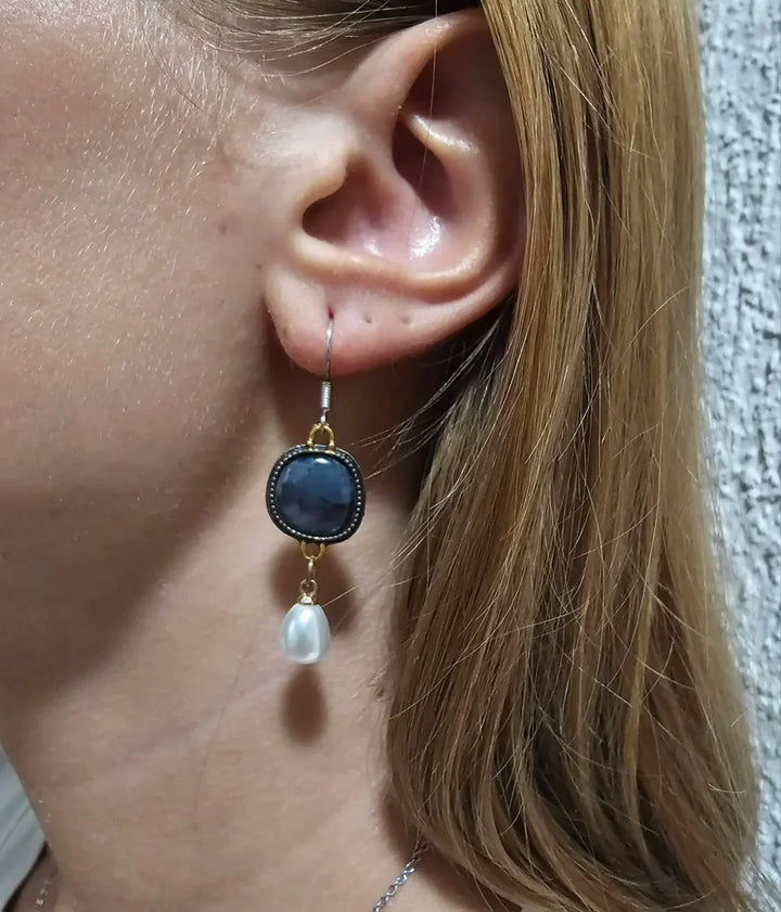 Aurora™ | Vintage Blue Stone Earrings