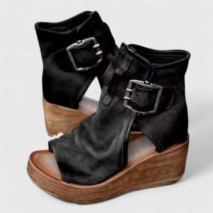 Jocelyn | Rustic Wedge Sandals