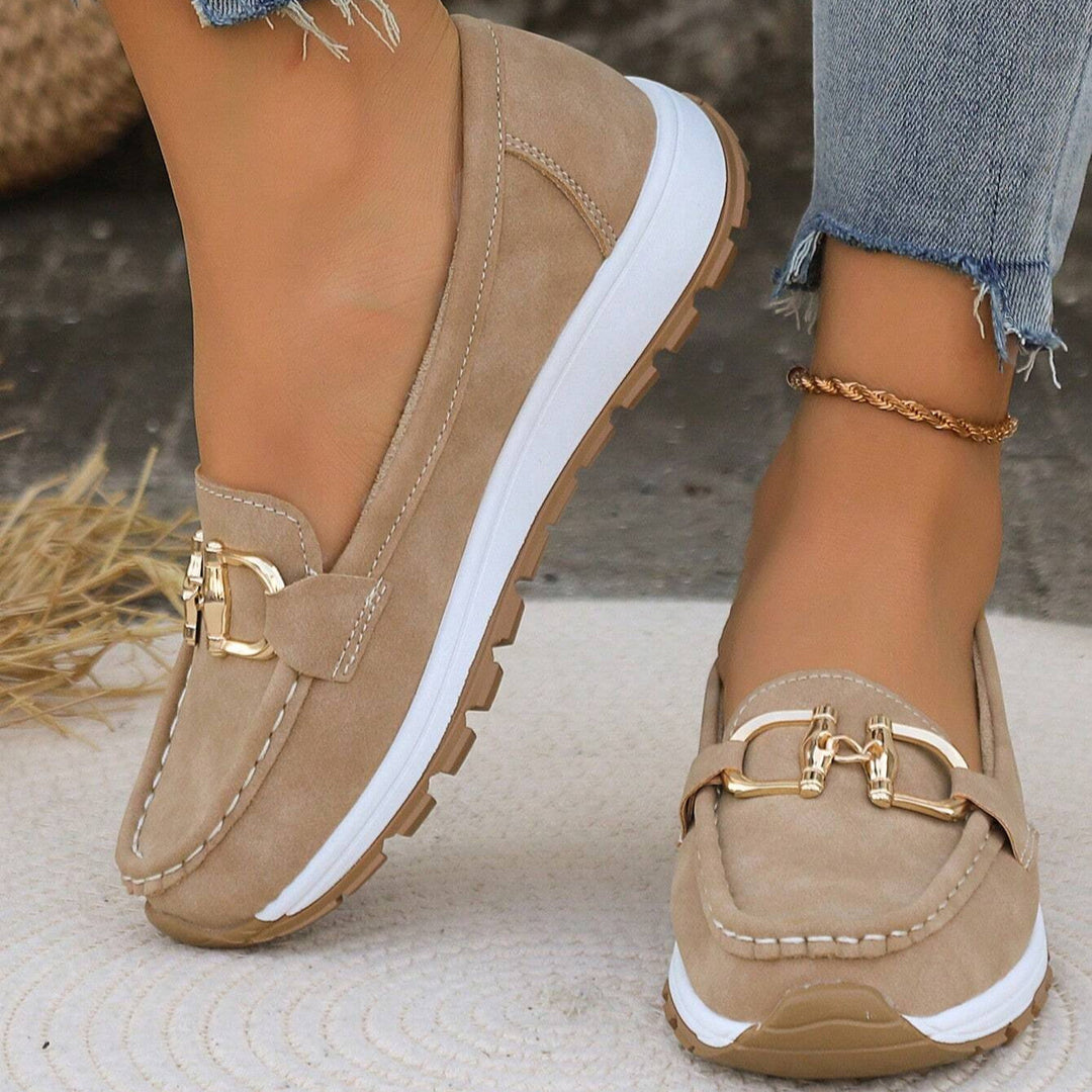 Ellie™ | Flat Buckle Moccasins