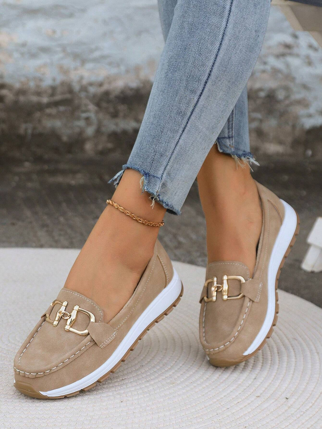 Ellie™ | Flat Buckle Moccasins