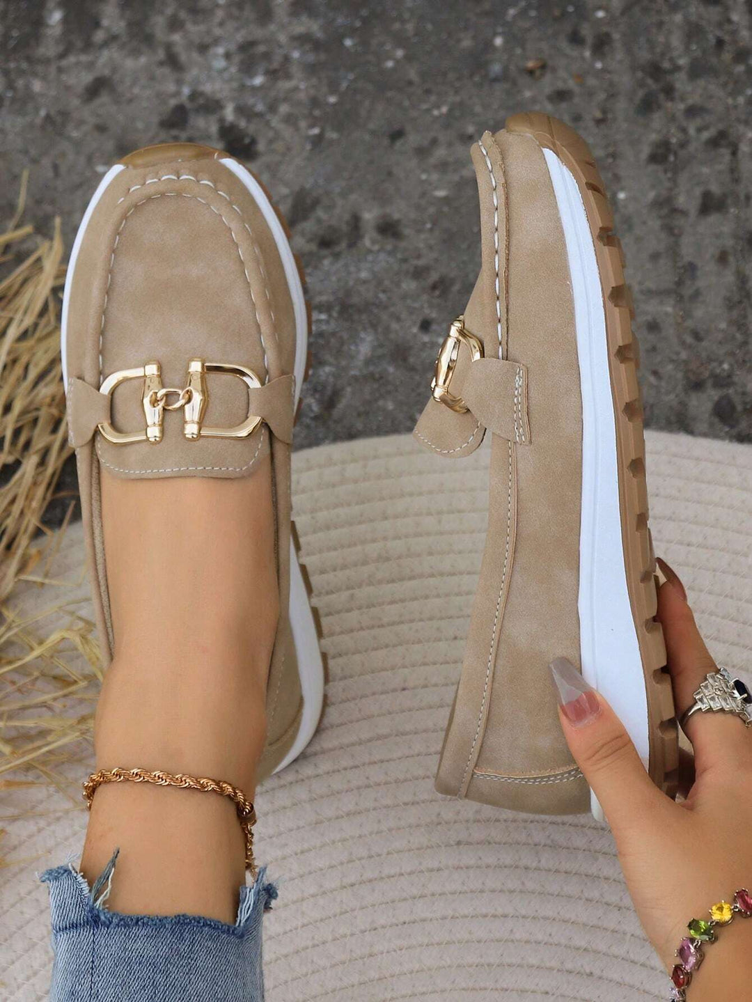 Ellie™ | Flat Buckle Moccasins