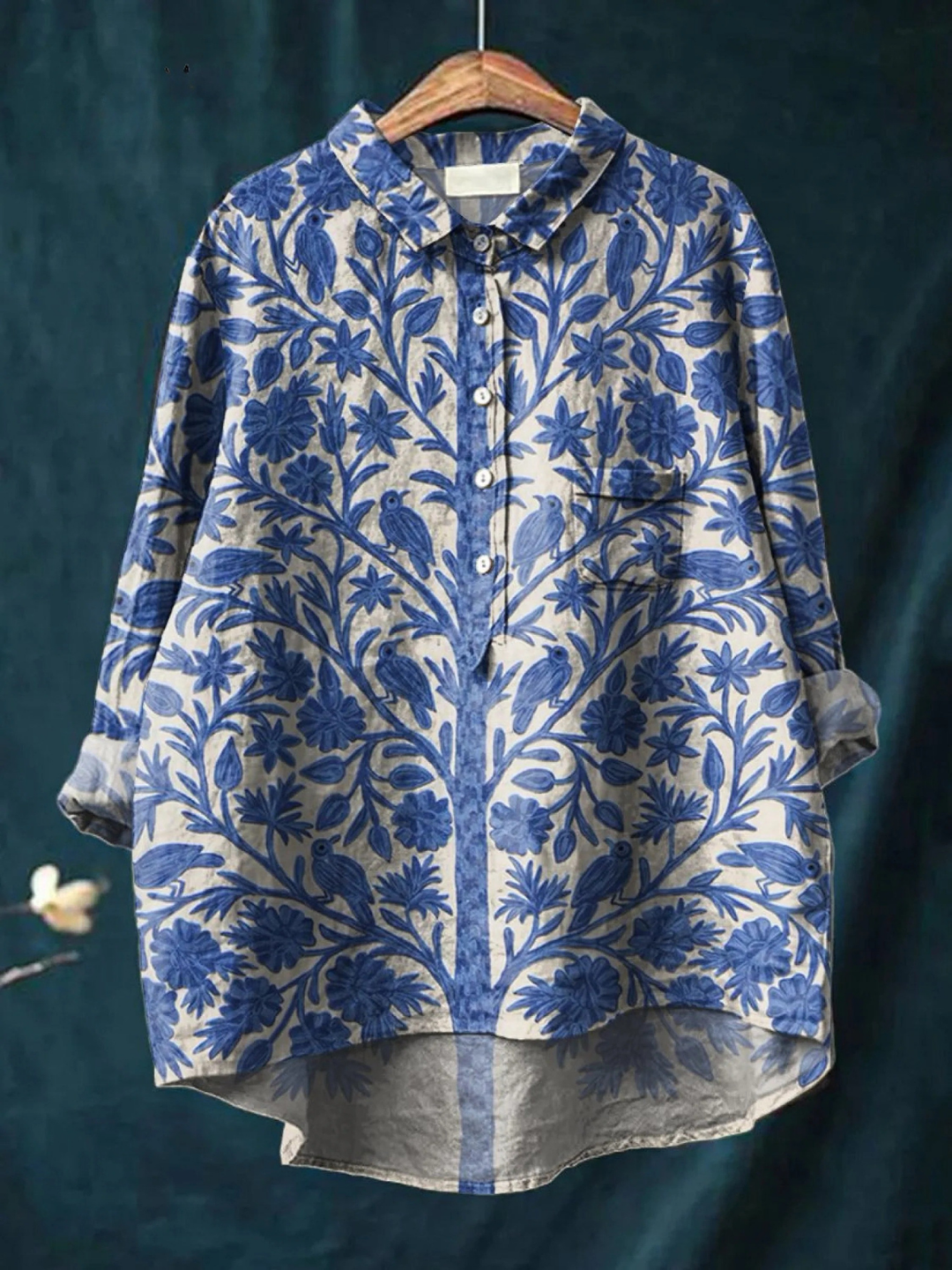 Amara™ | Indian Art Floral Shirt