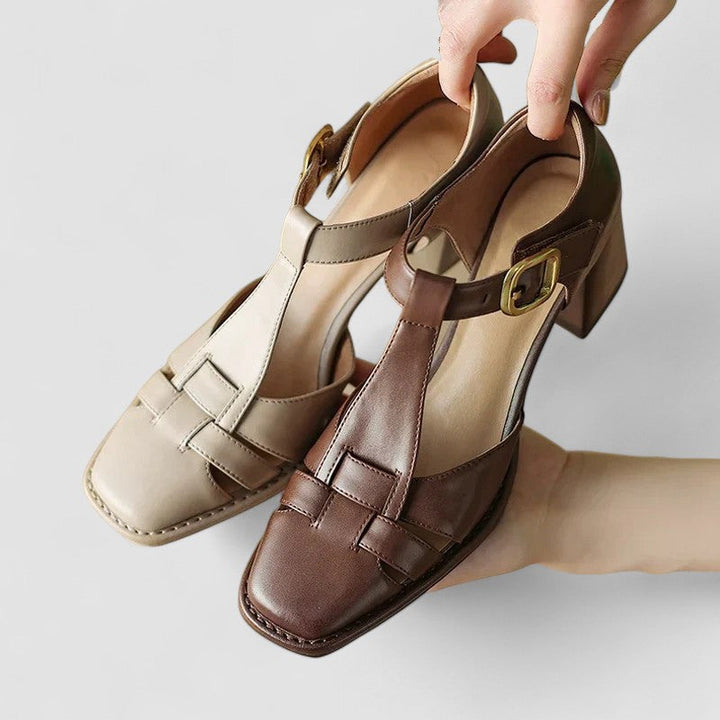 Isa™ | Orthopedic T-Strap Block Heels