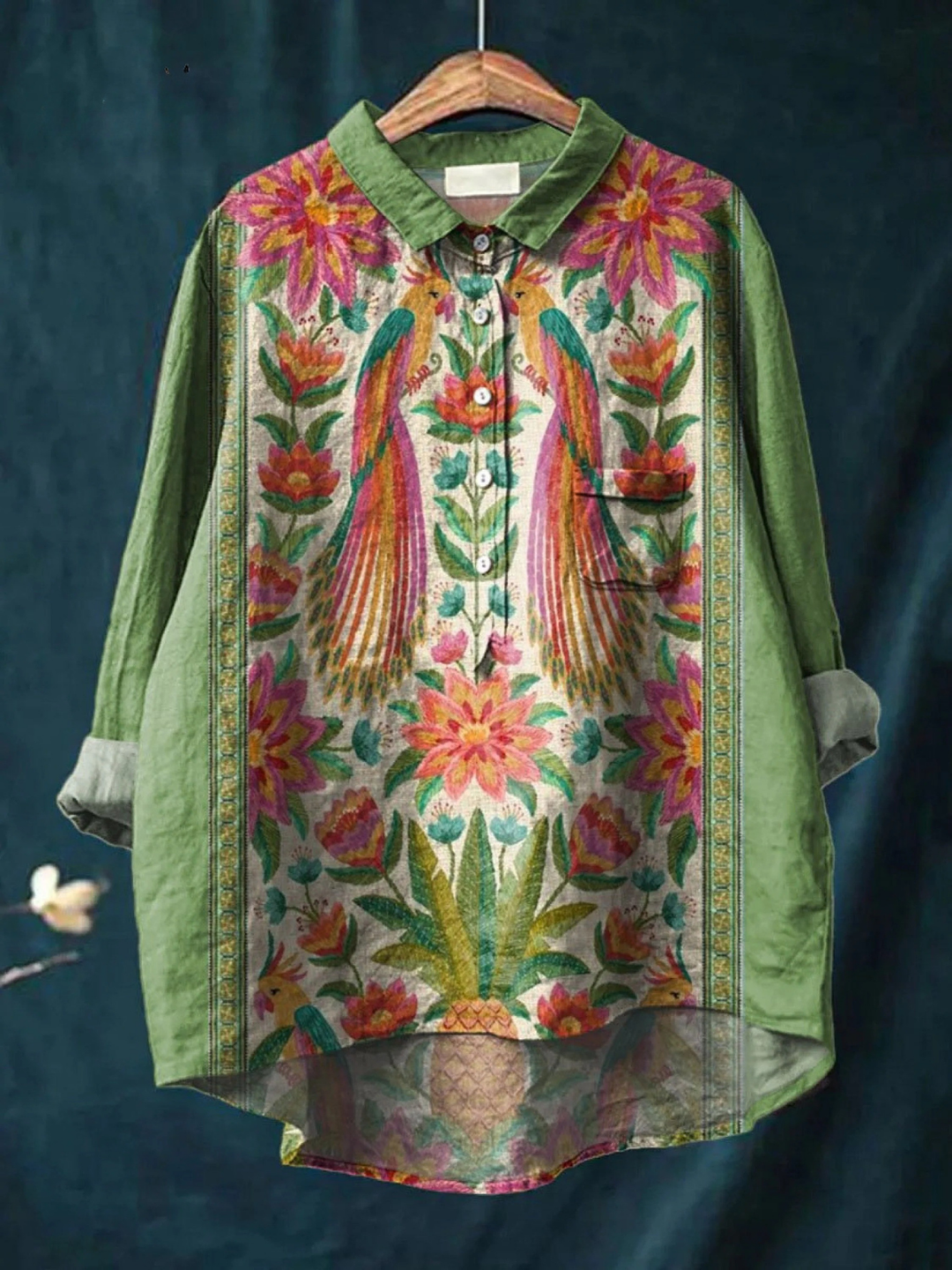 Roos™ | Lovely Floral Birds Shirt