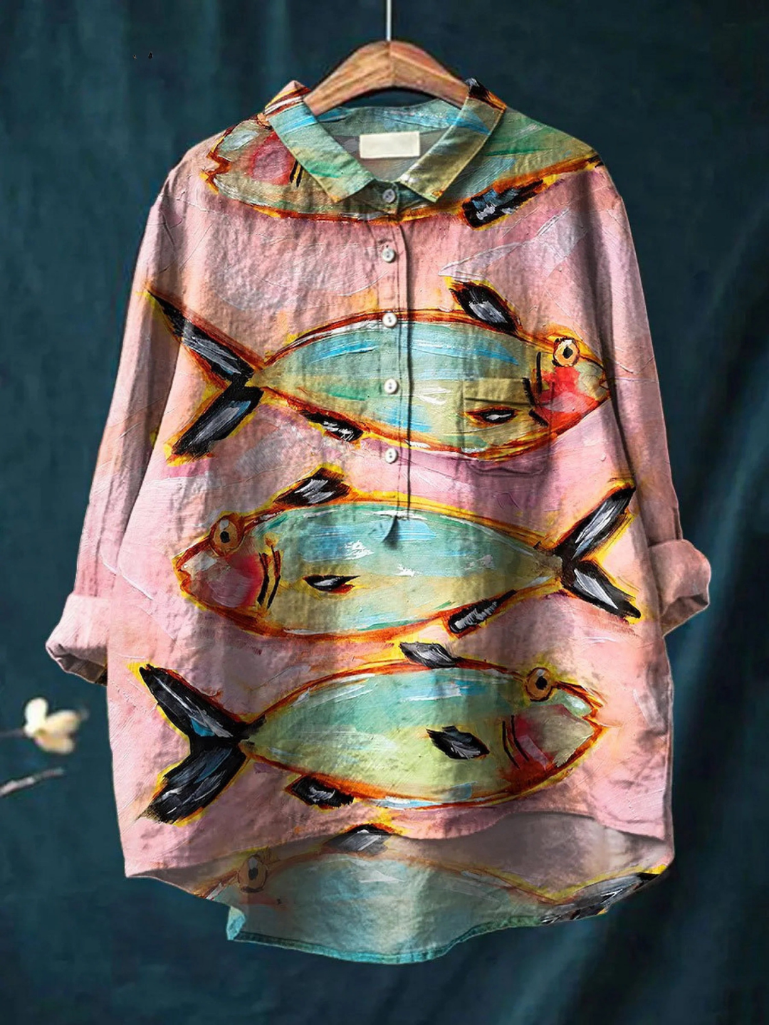 Sanne™ | Vintage Fish Art Shirt
