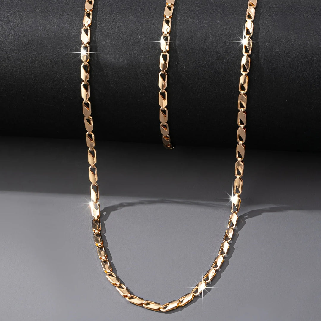 Ensemble Collier et Bracelet en Or 18K Élégant
