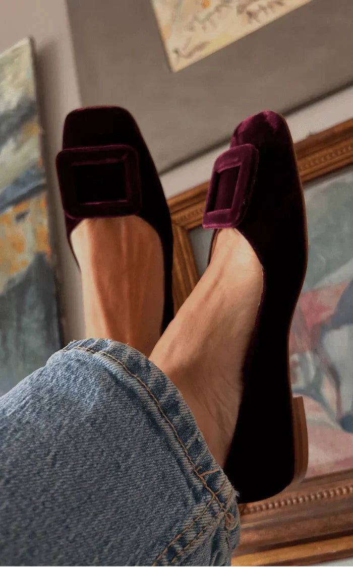 Tess™ | Suede Moccasins with Design