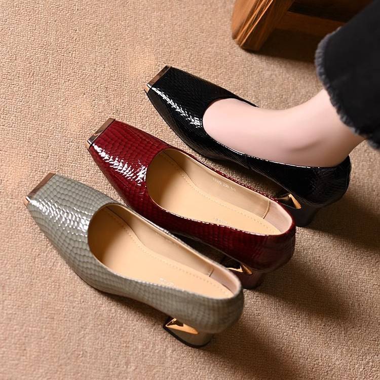 Olivia™ | Metallic Block Heel Pumps