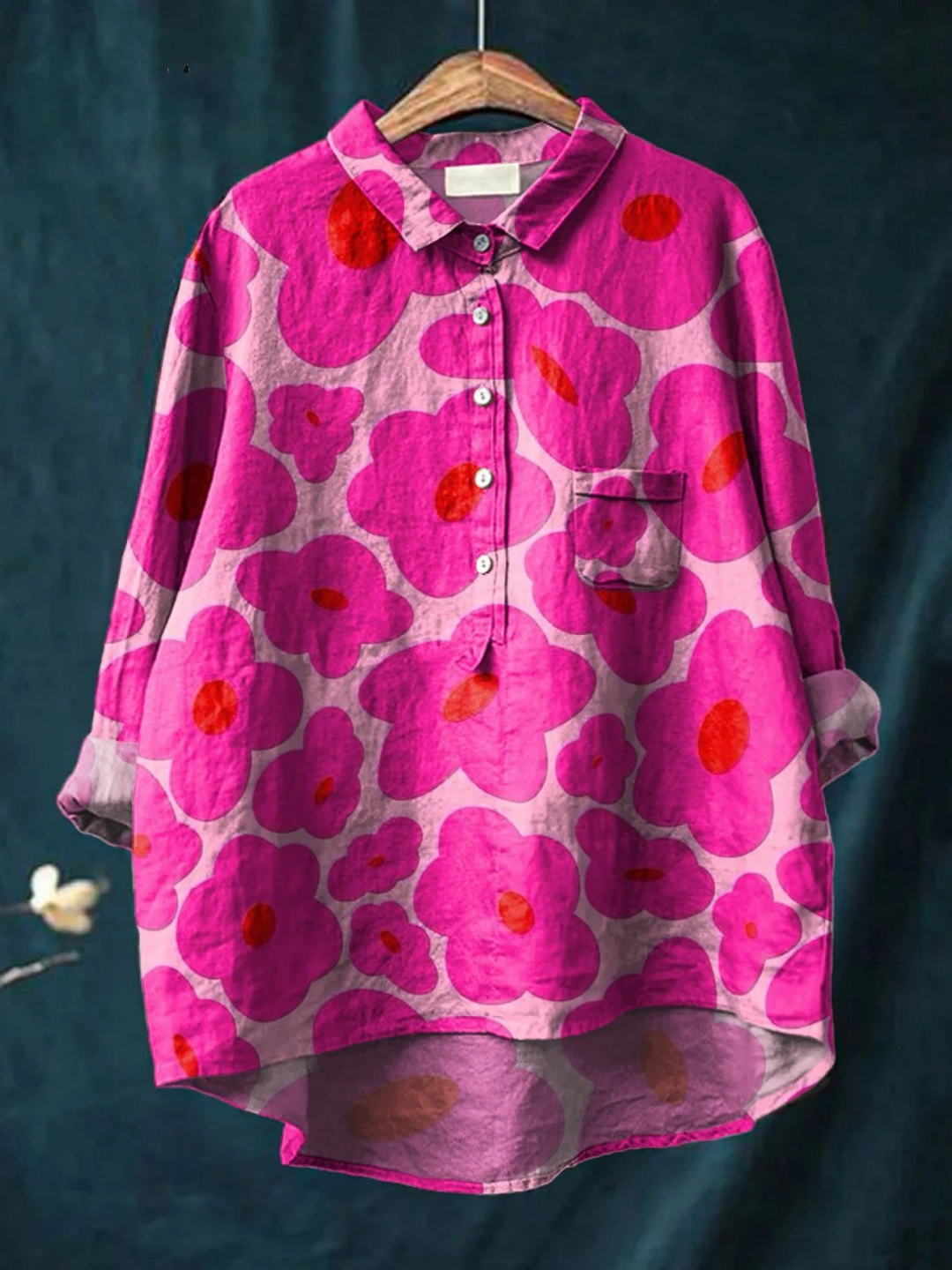 Amayah™ | Vibrant Pink Floral Shirt