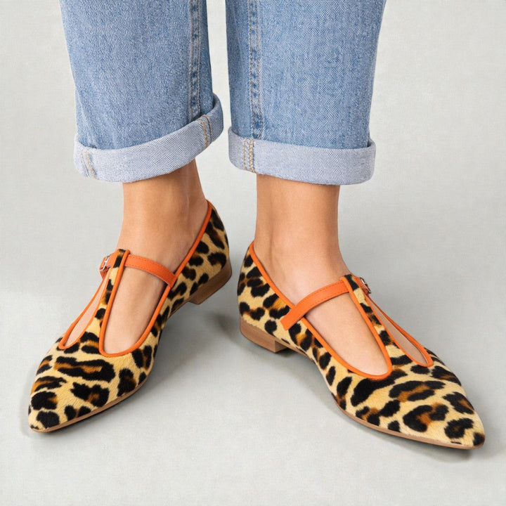 Lulu™ | Leopard T-Strap Flats