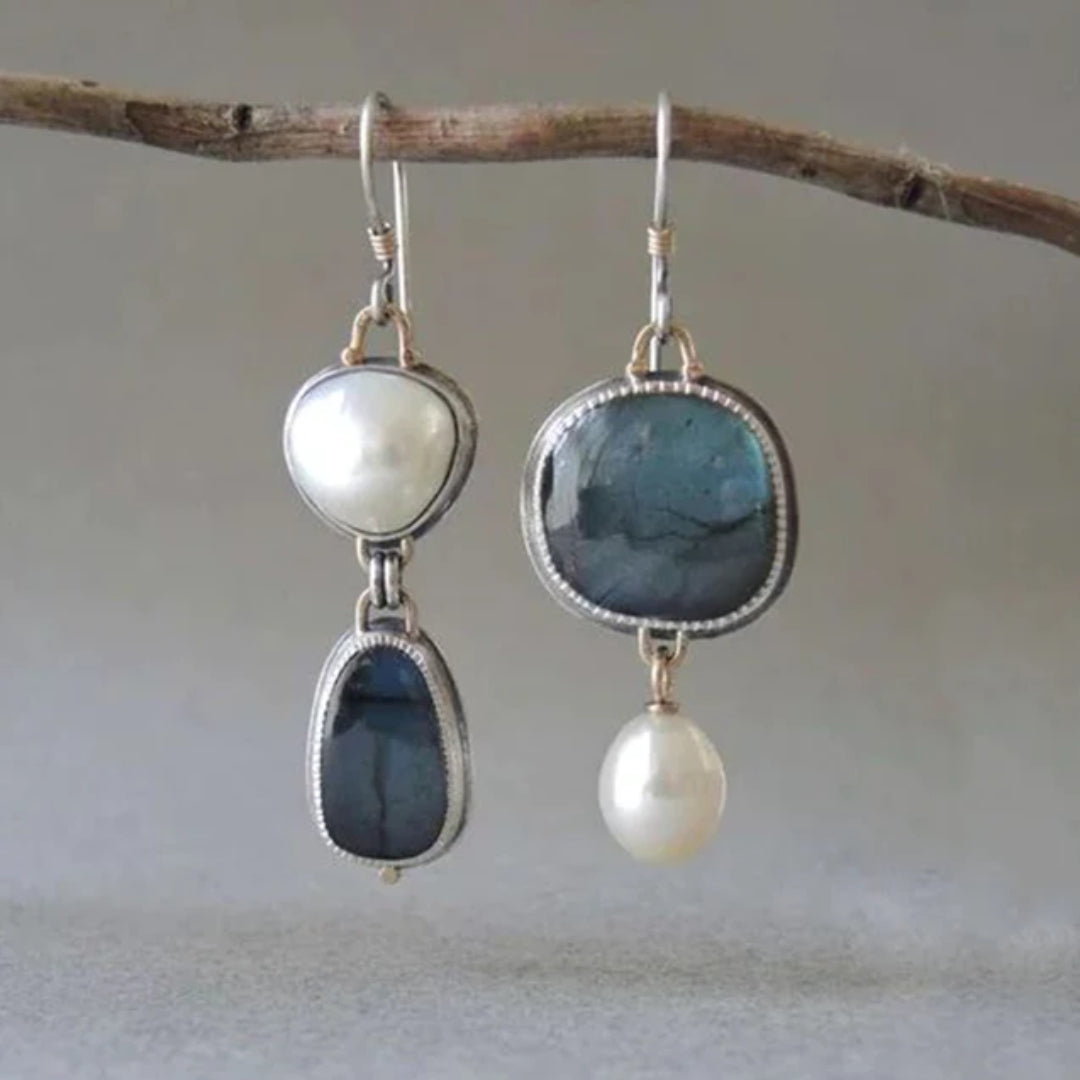 Aurora™ | Vintage Blue Stone Earrings