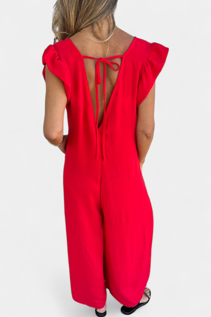 Amelia™ | Wide-Leg Leopard Print Jumpsuit