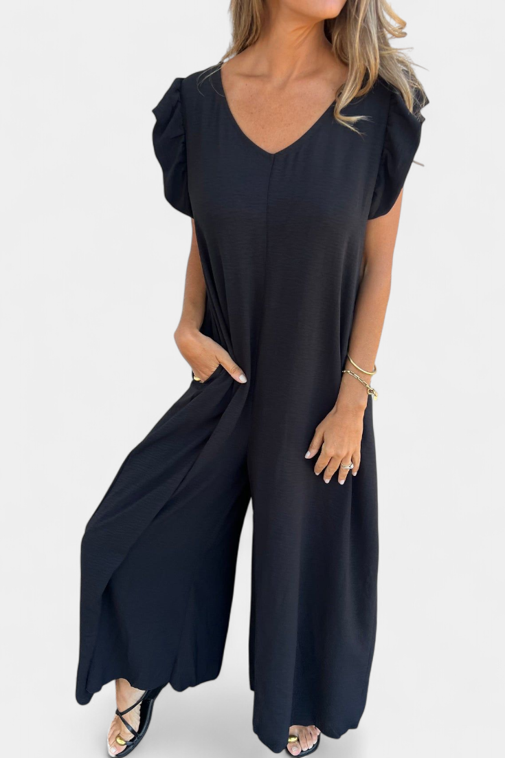 Amelia™ | Wide-Leg Leopard Print Jumpsuit