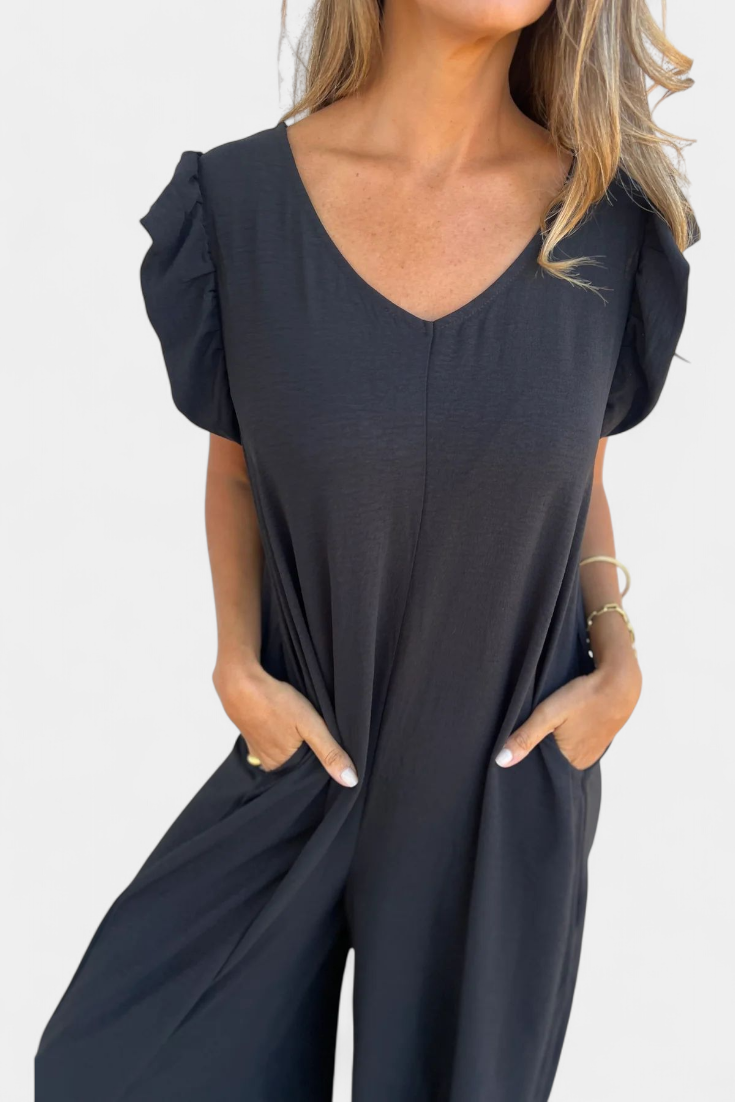 Amelia™ | Wide-Leg Leopard Print Jumpsuit