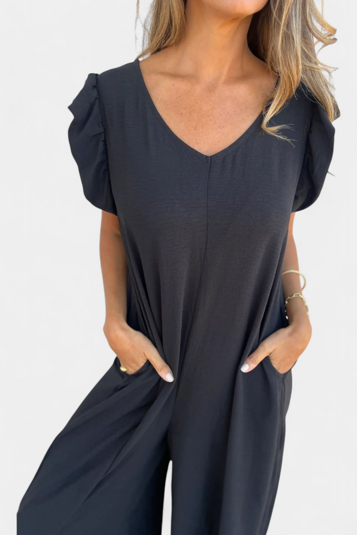 Amelia™ | Wide-Leg Leopard Print Jumpsuit