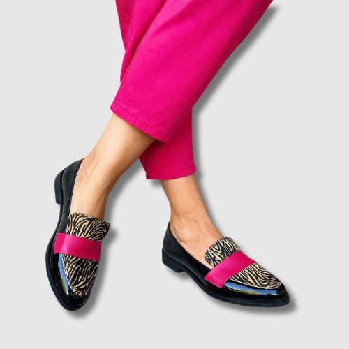 Isa™ | Leopard Moccasins with Pink