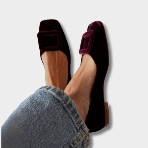 Tess™ | Suede Moccasins with Design