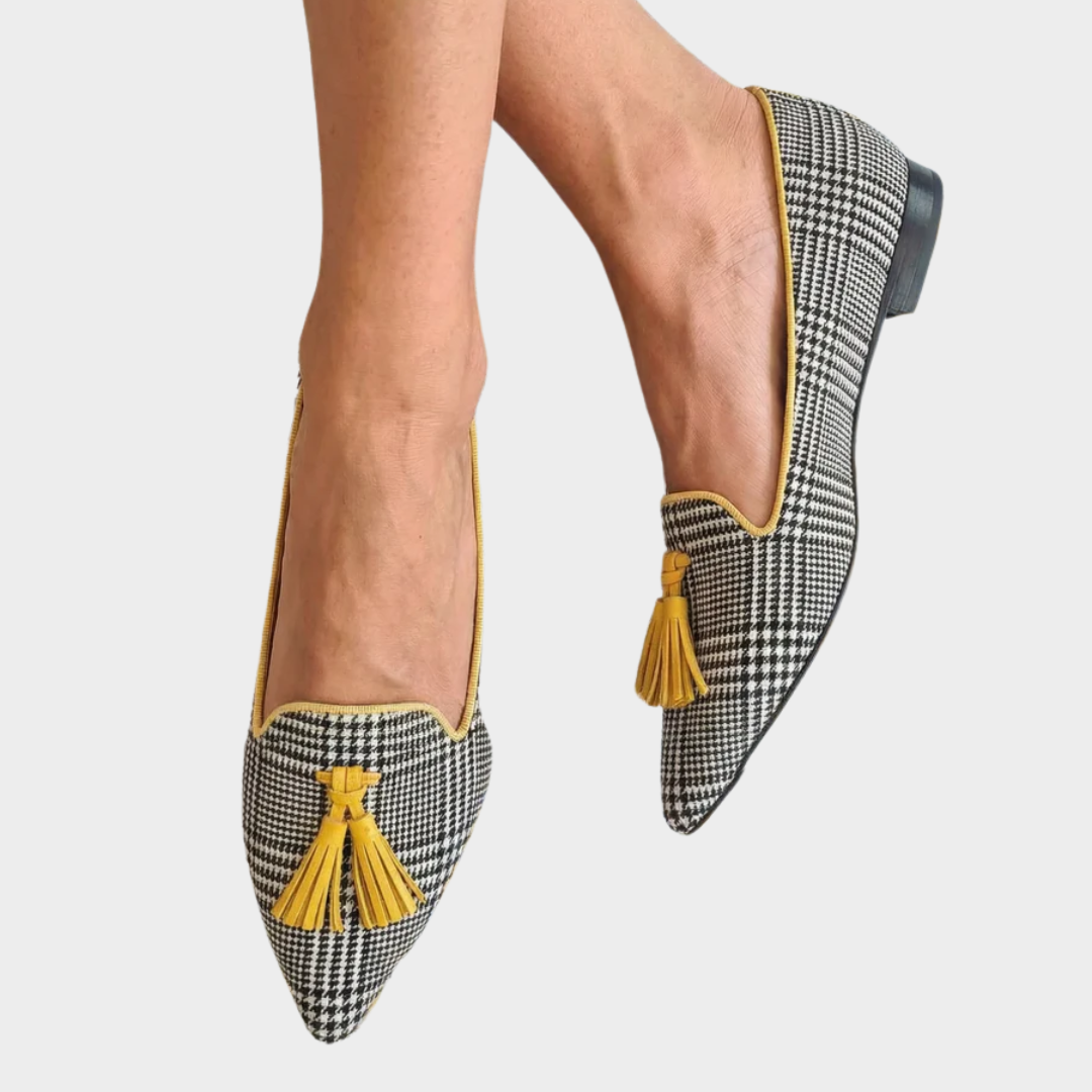 Fleur™ | Modern Plaid Moccasins