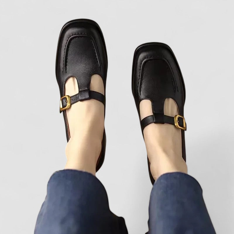 Maud™ | Elegant Orthopedic T-Strap Shoes