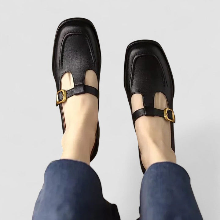 Maud™ | Elegant Orthopedic T-Strap Shoes