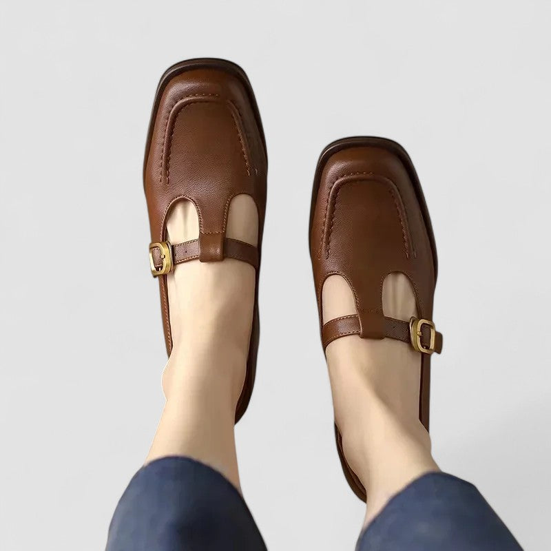 Maud™ | Elegant Orthopedic T-Strap Shoes