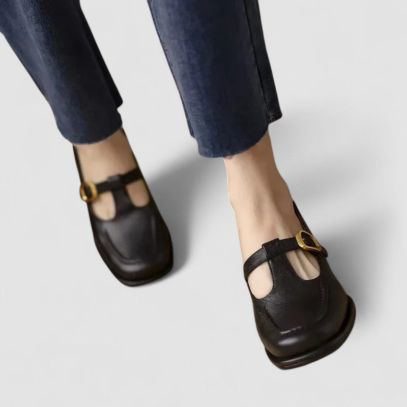 Maud™ | Elegant Orthopedic T-Strap Shoes