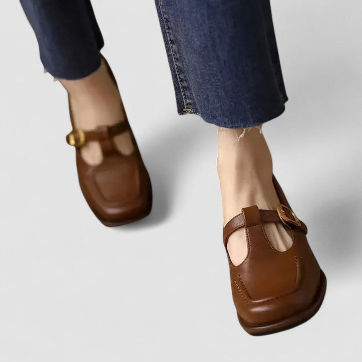 Maud™ | Elegant Orthopedic T-Strap Shoes
