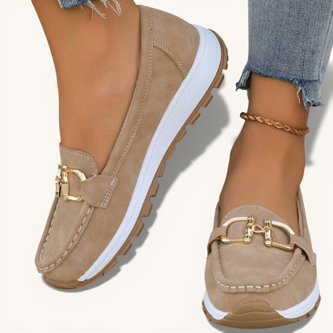 Ellie™ | Flat Buckle Moccasins