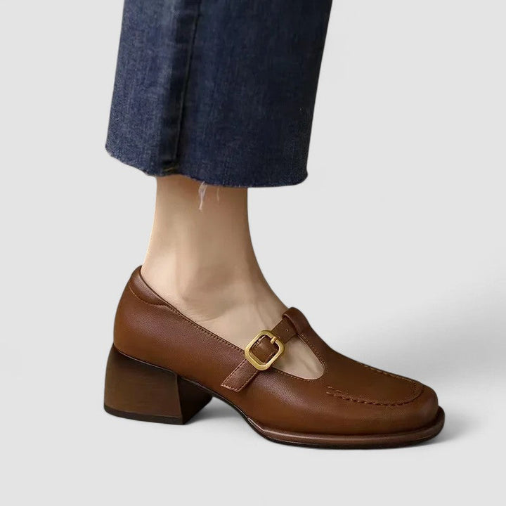 Maud™ | Elegant Orthopedic T-Strap Shoes