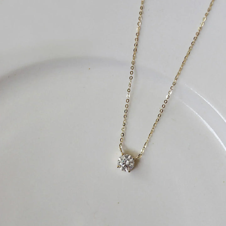 Collier Plaqué Or avec Zircons