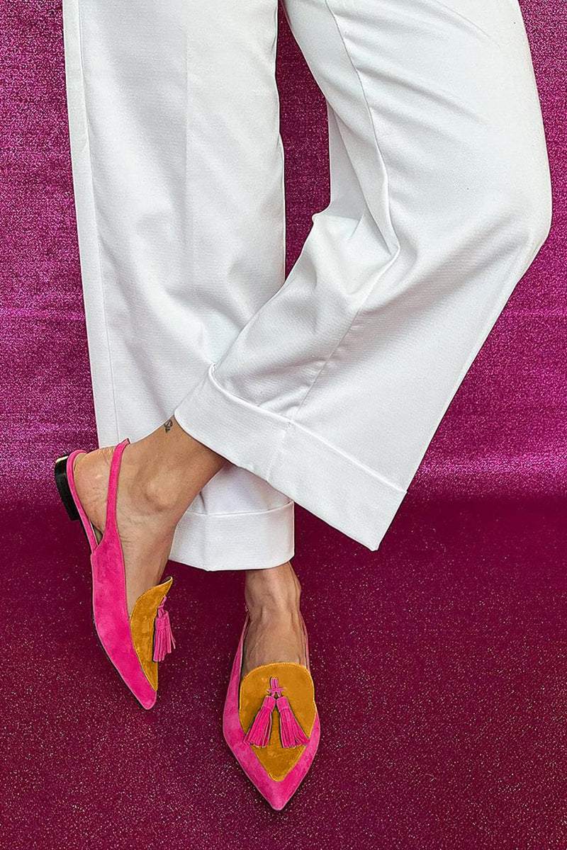 Frendessa™ | Fringe Ankle Strap Flats