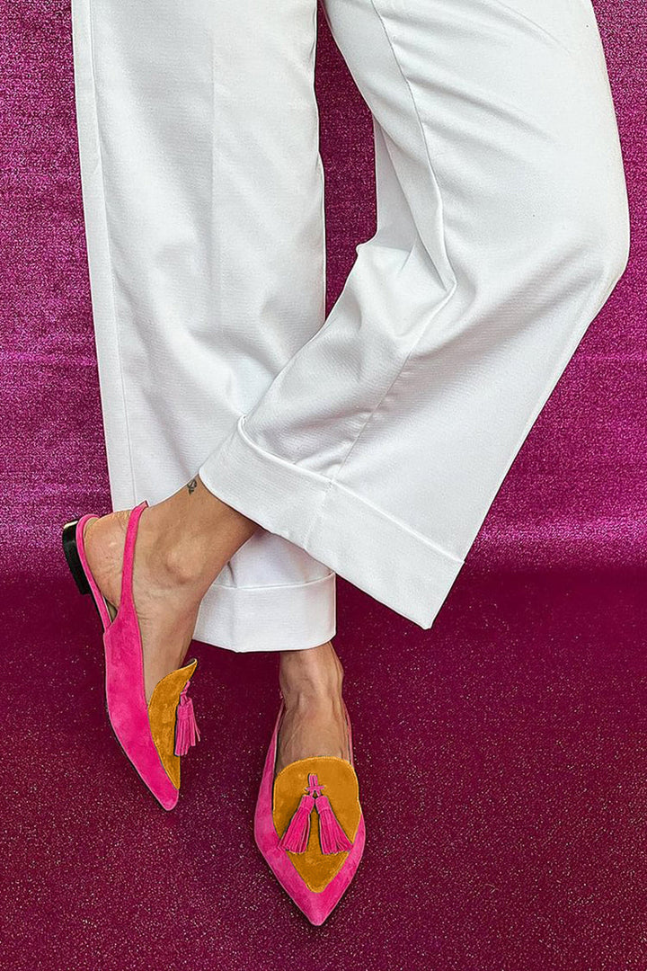 Frendessa™ | Fringe Ankle Strap Flats
