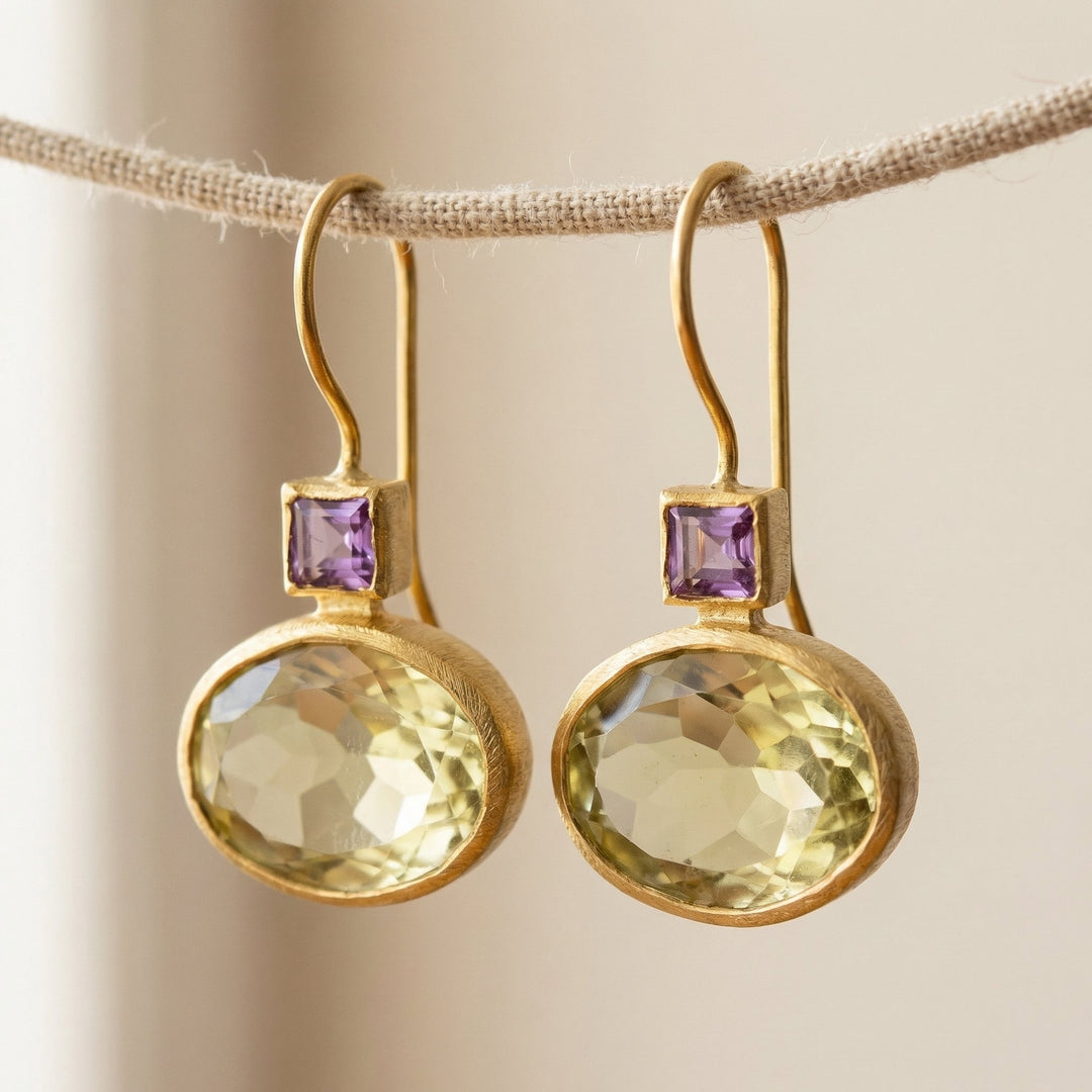 Selina™ | Green Crystal Vintage Earrings