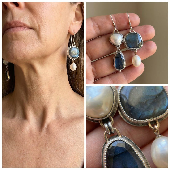 Aurora™ | Vintage Blue Stone Earrings