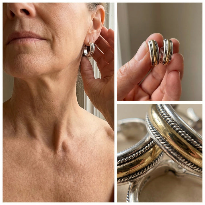 Elara™ | Vintage Line Hoop Earrings