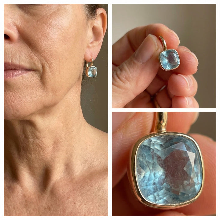 Elina™ | Blue Crystal Vintage Earrings