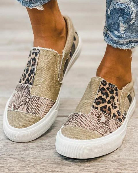 Quinny™ | Casual Leopard Print Canvas Shoes