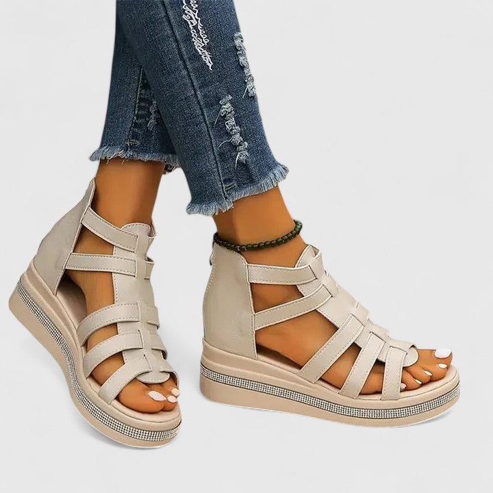 Samantha | Gladiator Wedge Sandals
